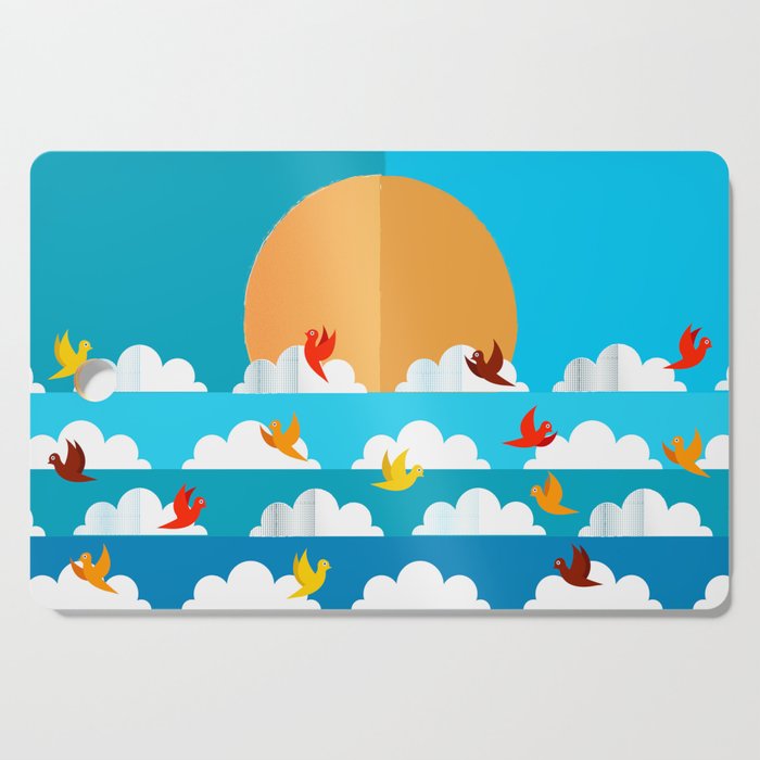 Birds Flying High In The Sky Cutting Board Gallery Image 1