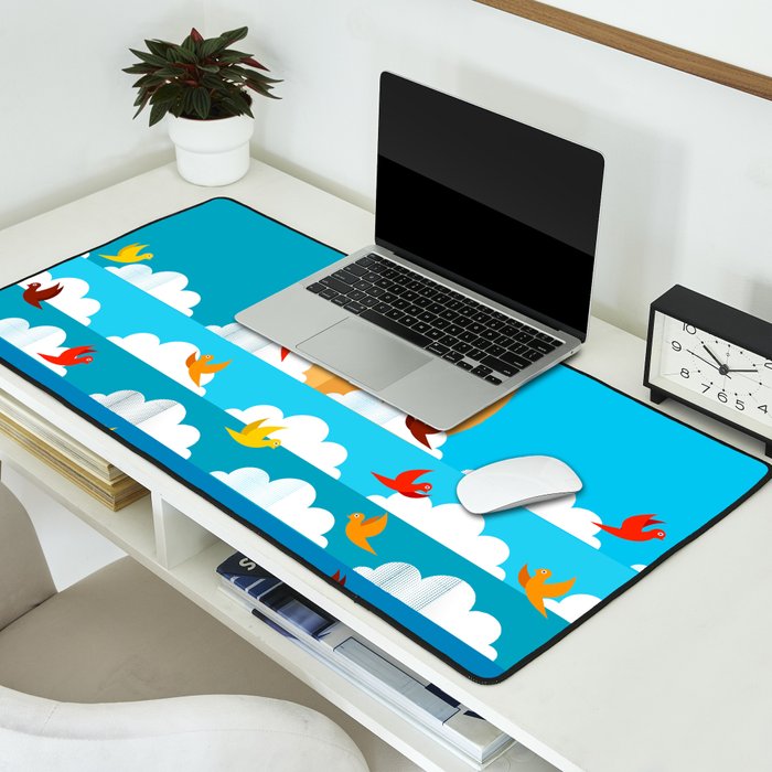Birds Flying High In The Sky Desk Mat Gallery Image 2