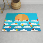 Birds Flying High In The Sky Rug Gallery Image 1