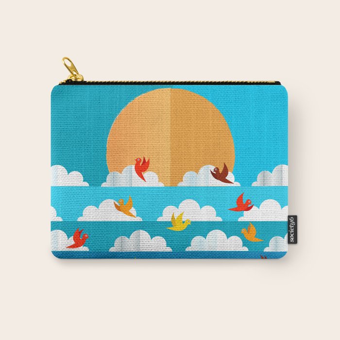 Birds Flying High In The Sky Carry All Pouch Gallery Image 1