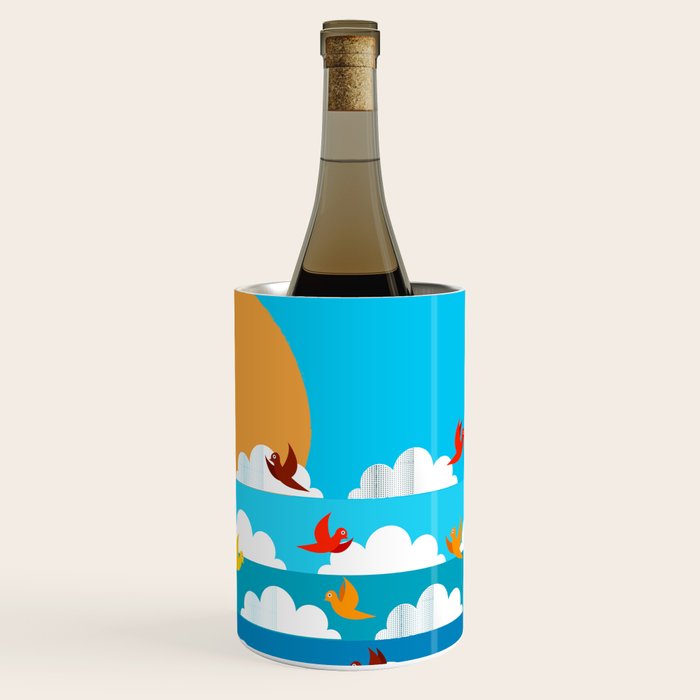 Birds Flying High In The Sky Wine Chiller Gallery Image 3
