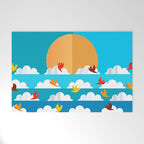 Birds Flying High In The Sky Welcome Mat Gallery Image 1
