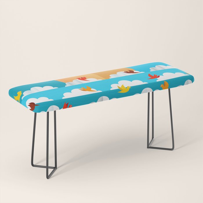 Birds Flying High In The Sky Bench Gallery Image 1