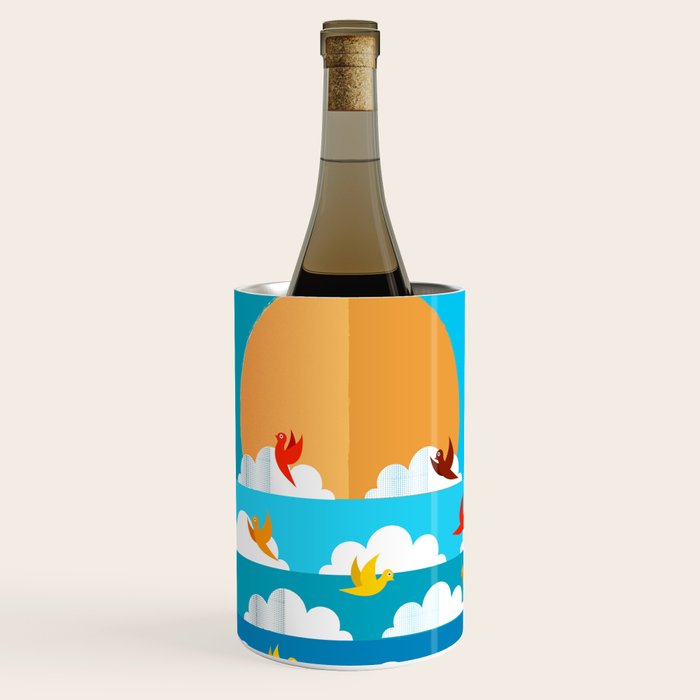Birds Flying High In The Sky Wine Chiller Gallery Image 1