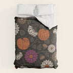 Pumpkin Fall Floral Comforter Gallery Image 6