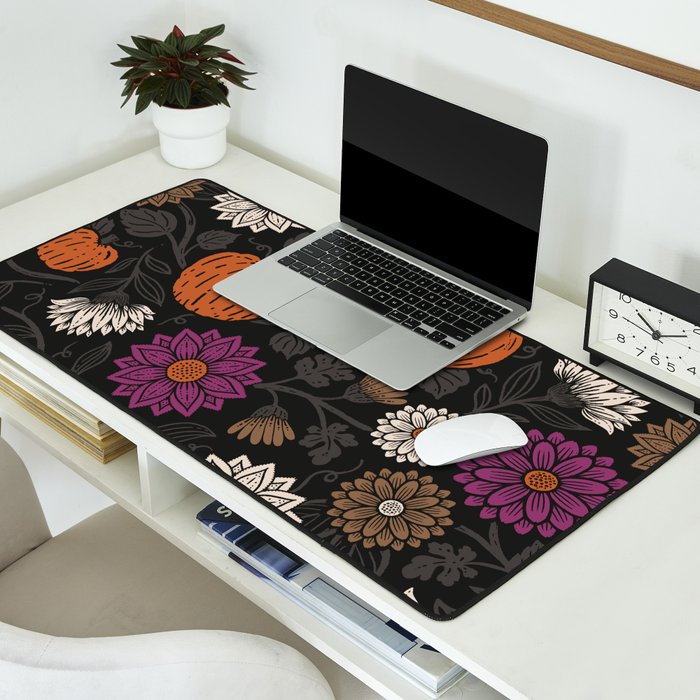 Pumpkin Fall Floral Desk Mat Gallery Image 2