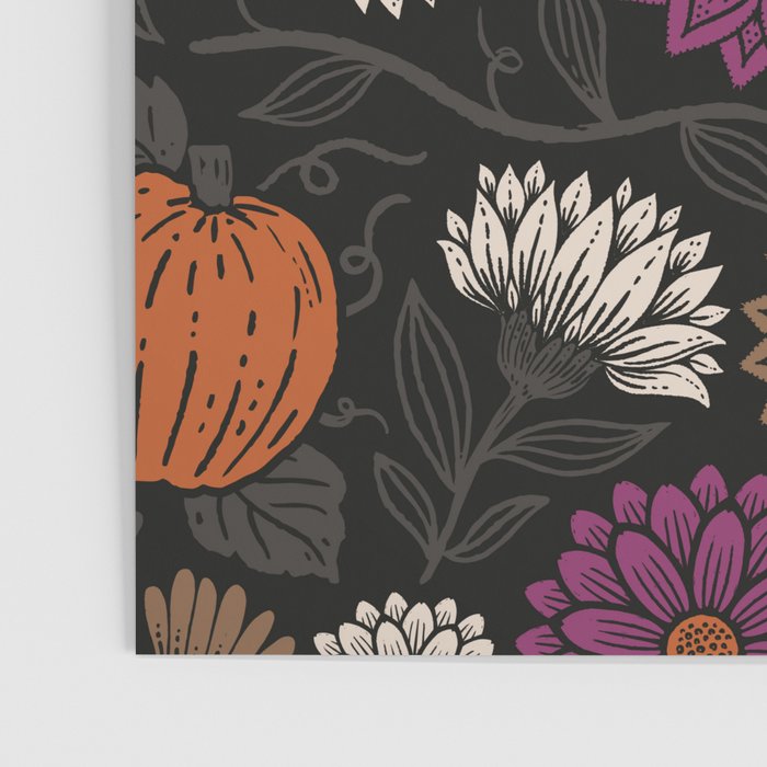 Pumpkin Fall Floral Poster Gallery Image 3