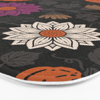 Pumpkin Fall Floral Bath Mat Gallery Image 3