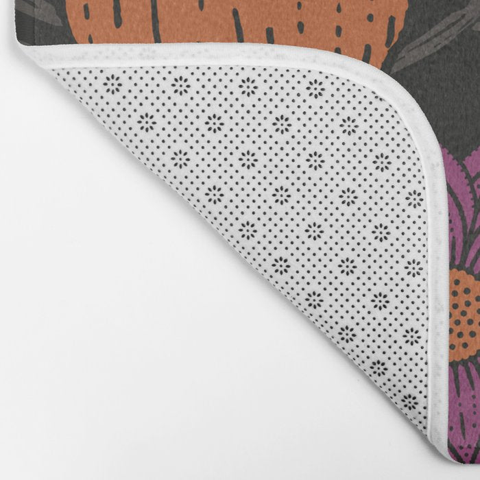 Pumpkin Fall Floral Bath Mat Gallery Image 2