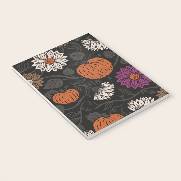 Pumpkin Fall Floral Notebook Gallery Image 3