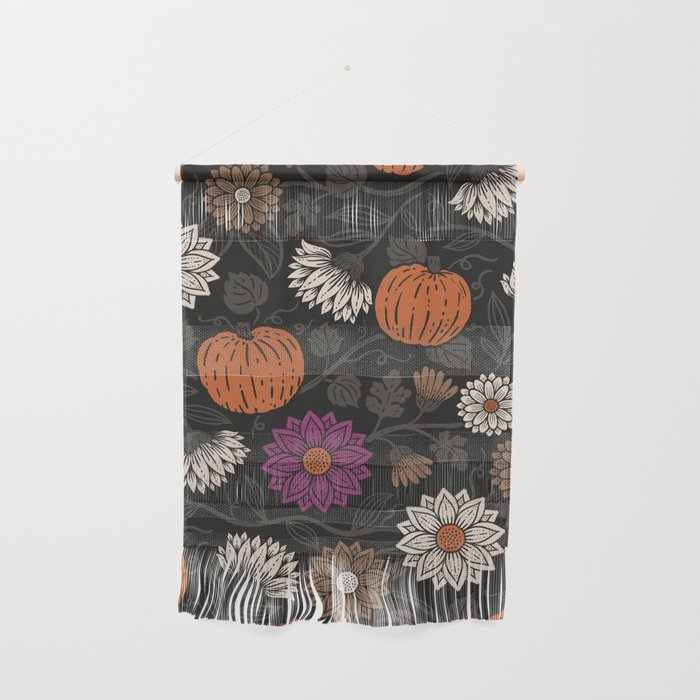 Pumpkin Fall Floral Wall Hanging Gallery Image 1