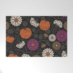 Pumpkin Fall Floral Welcome Mat Gallery Image 1