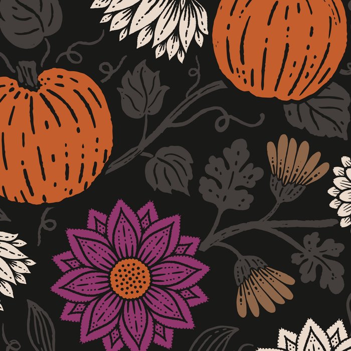 Pumpkin Fall Floral Coffee Mug Gallery Image 2