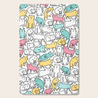 Cute kitties Cats pattern Cutting Board Gallery Image 1