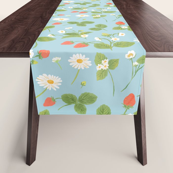 Strawberry Plant Pattern Table Runner Gallery Image 1