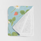 Strawberry Plant Pattern Throw Blanket Gallery Image 3