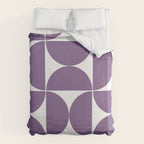 Large violet mid century shapes Duvet Cover Gallery Image 6