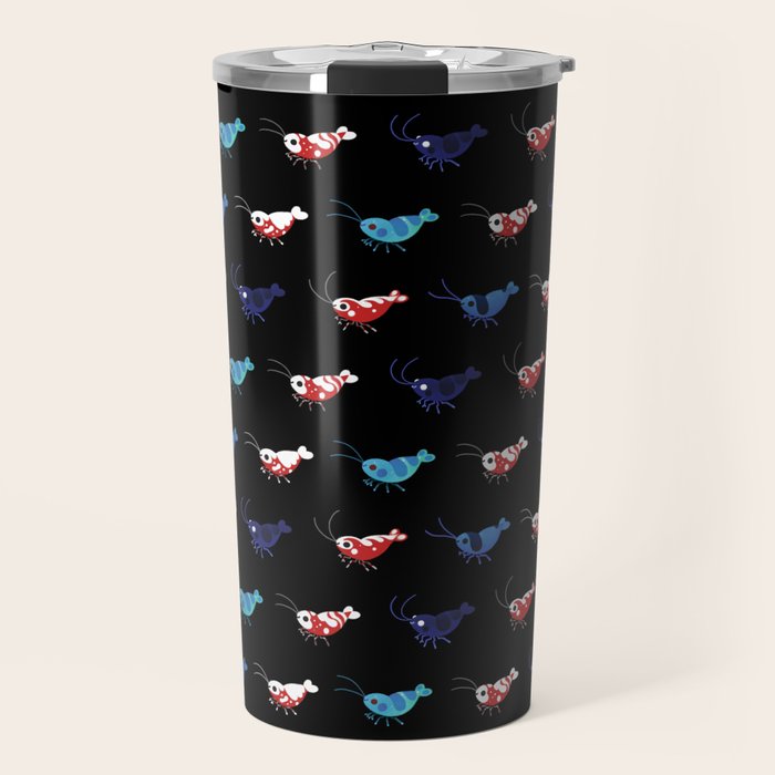 Red and blue shrimp Travel Mug Gallery Image 1