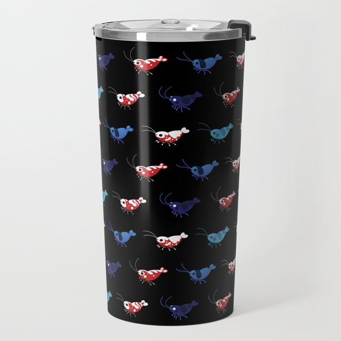 Red and blue shrimp Travel Mug Gallery Image 2