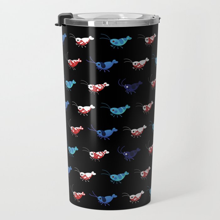 Red and blue shrimp Travel Mug Gallery Image 3