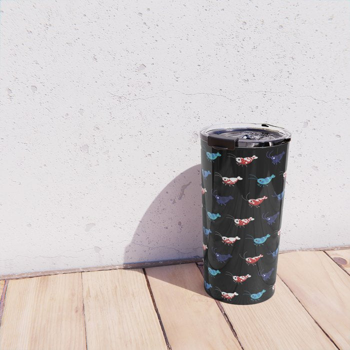Red and blue shrimp Travel Mug Gallery Image 4