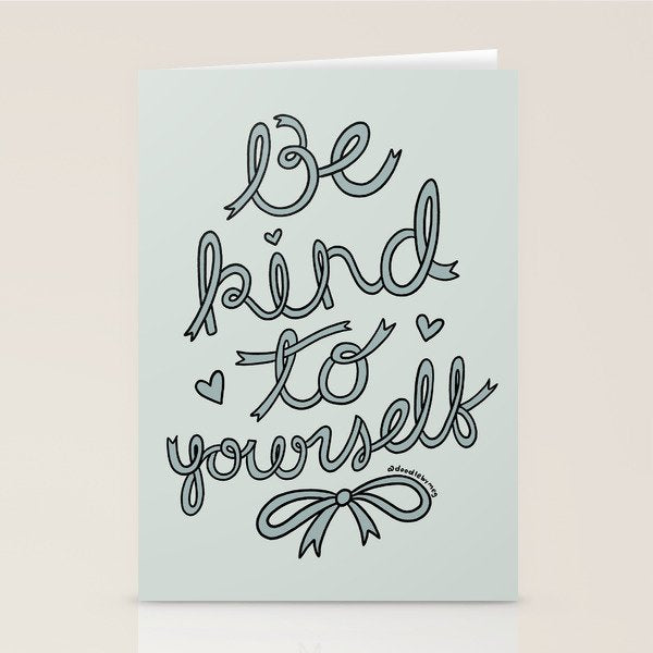 Be Kind To Yourself in Blue Stationery Card Gallery Image 1
