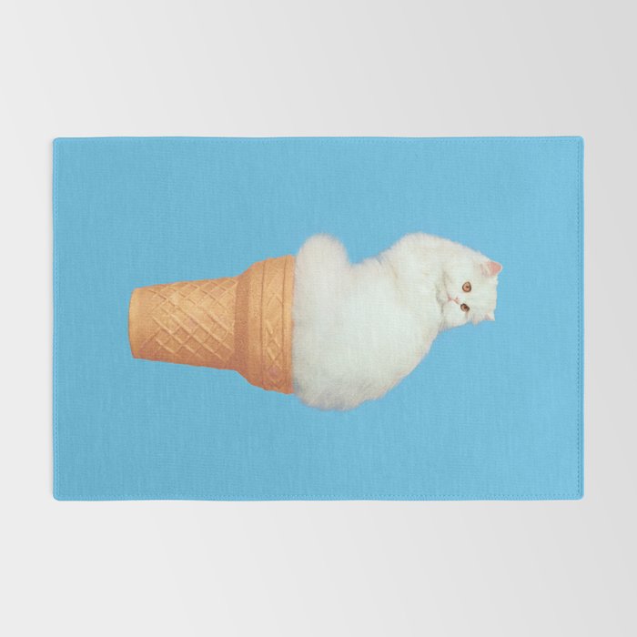 Cat Ice Cream - Blue Rug Gallery Image 2