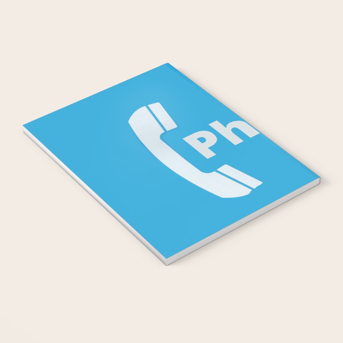 Vintage Pay Phone Booth Old School Retro Telephone Blue Sign Notebook Gallery Image 3