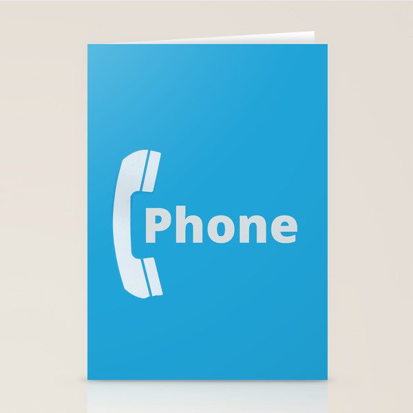 Vintage Pay Phone Booth Old School Retro Telephone Blue Sign Stationery Card Gallery Image 2