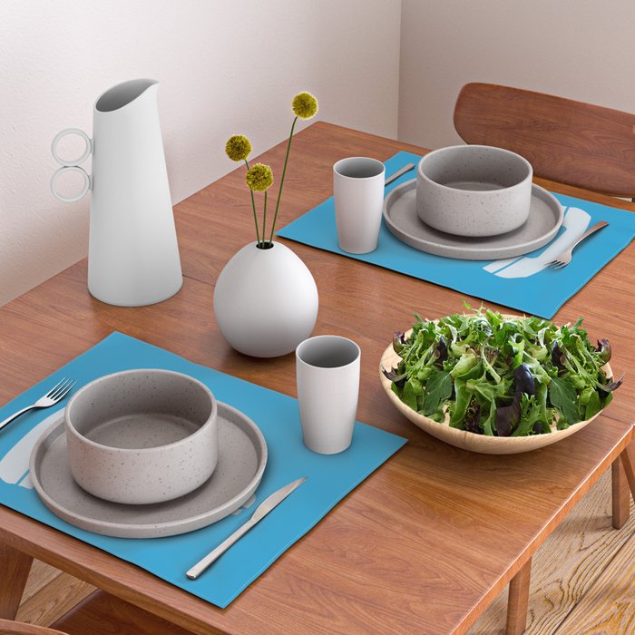 Vintage Pay Phone Booth Old School Retro Telephone Blue Sign Placemat Gallery Image 2