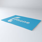 Vintage Pay Phone Booth Old School Retro Telephone Blue Sign Rug Gallery Image 3