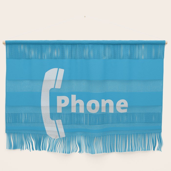 Vintage Pay Phone Booth Old School Retro Telephone Blue Sign Wall Hanging Gallery Image 1