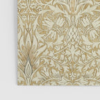 William Morris Vintage Snakeshead Gold Linen Pattern Poster Gallery Image 3