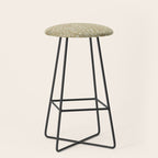 William Morris Vintage Snakeshead Gold Linen Pattern Stool Gallery Image 1