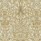 William Morris Vintage Snakeshead Gold Linen Pattern Coffee Mug Gallery Image 2