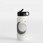 Moon Sparkle BW - Celestial Water Bottle Gallery Image 1
