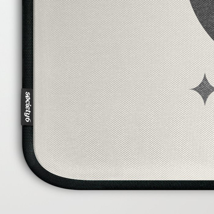 Moon Sparkle BW - Celestial Laptop Sleeve Gallery Image 3