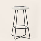 Moon Sparkle BW - Celestial Stool Gallery Image 1