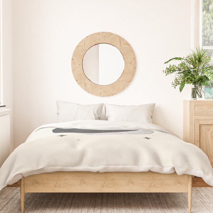 Moon Sparkle BW - Celestial Duvet Cover Gallery Image 3