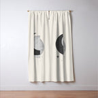 Moon Sparkle BW - Celestial Window Curtain Gallery Image 3