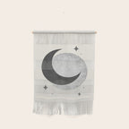 Moon Sparkle BW - Celestial Wall Hanging Gallery Image 1