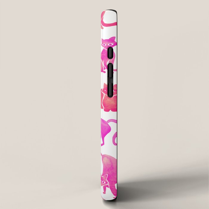 Cat Positions - Pink OmbrÃ© Palette iPhone Case Gallery Image 2