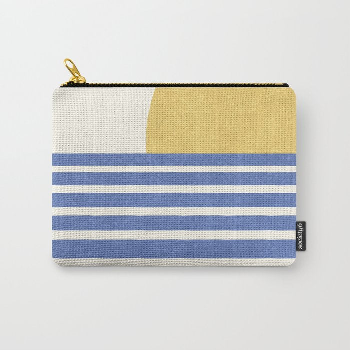 Beach Horizon Lines gold blue Carry All Pouch Gallery Image 1