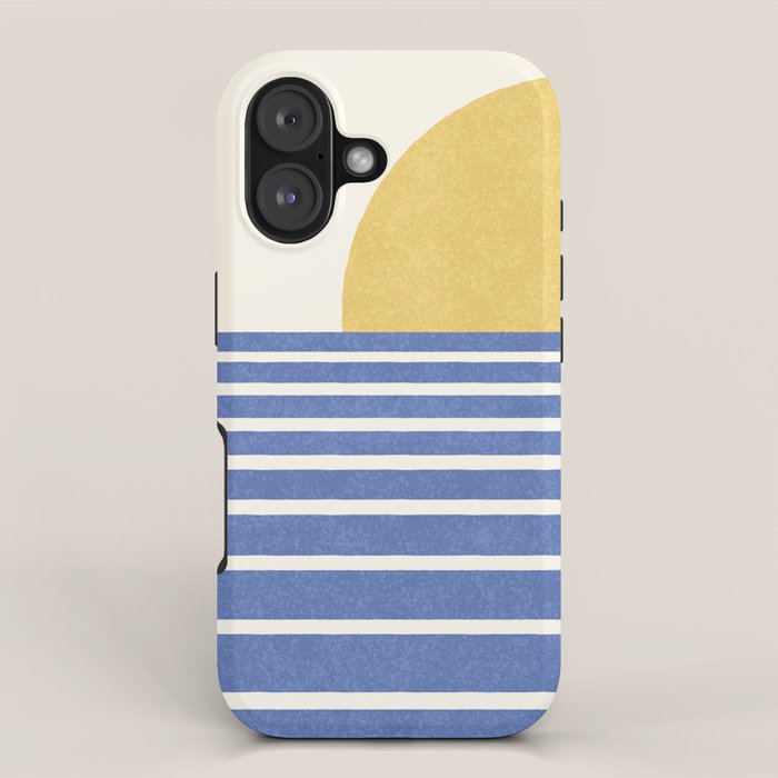 Beach Horizon Lines gold blue iPhone Case Gallery Image 1