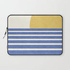 Beach Horizon Lines gold blue Laptop Sleeve Gallery Image 1