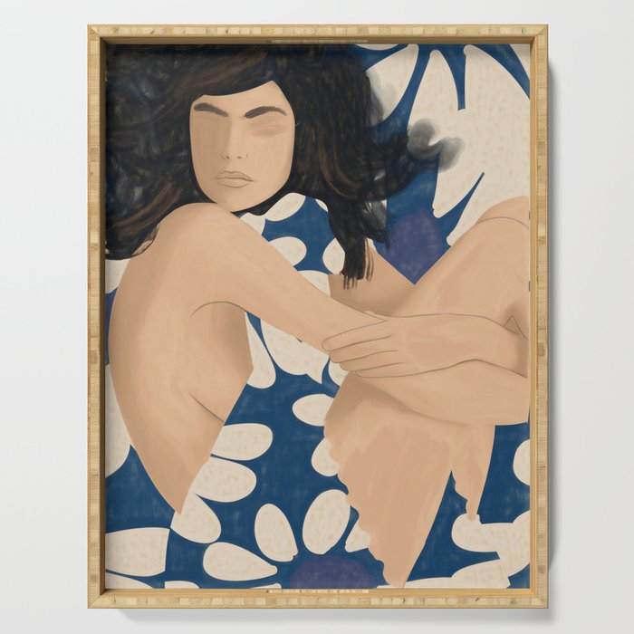 Abstract Art Female Figure 34 Serving Tray Gallery Image 1