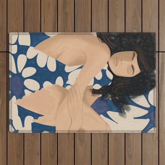 Abstract Art Female Figure 34 Outdoor Rug Gallery Image 1