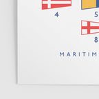 Maritime Nautical Signal Flags Chart - White Poster Gallery Image 3