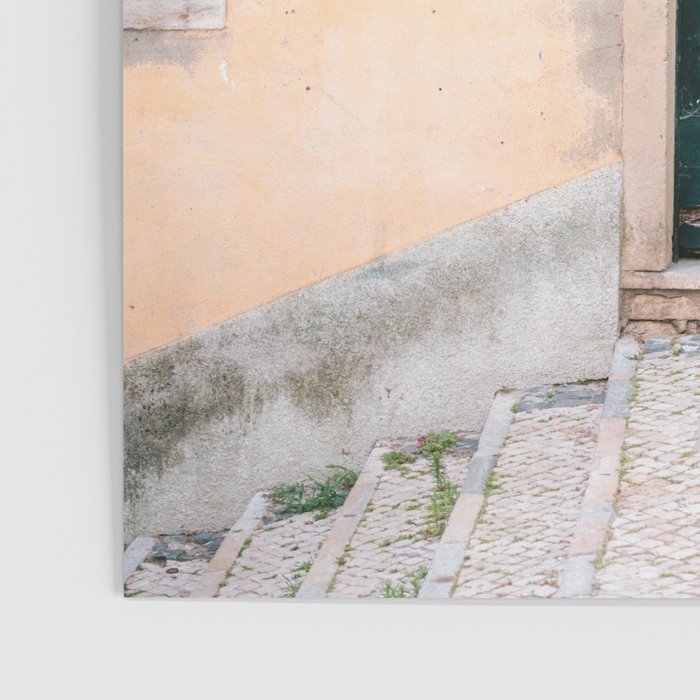 Yellow Lisbon | Front door travel photography Alfama quarter | Portugal  Poster Gallery Image 3