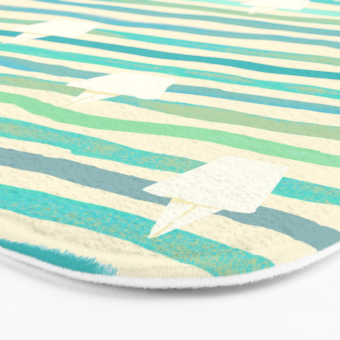 Whimsical Paper Boats Bath Mat Gallery Image 3